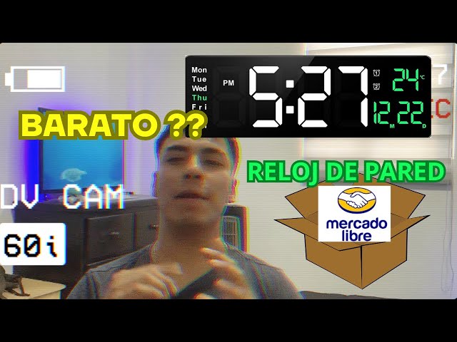 Vídeo relacionado con Lafocuse 30cm Reloj de Pared Calendario con Fecha y Termometro Digital LCD, Silencioso Moderno Plateado Reloj Cocina Pared, Fácil de Leer sin Tictac para Salon Dormitorio Oficina