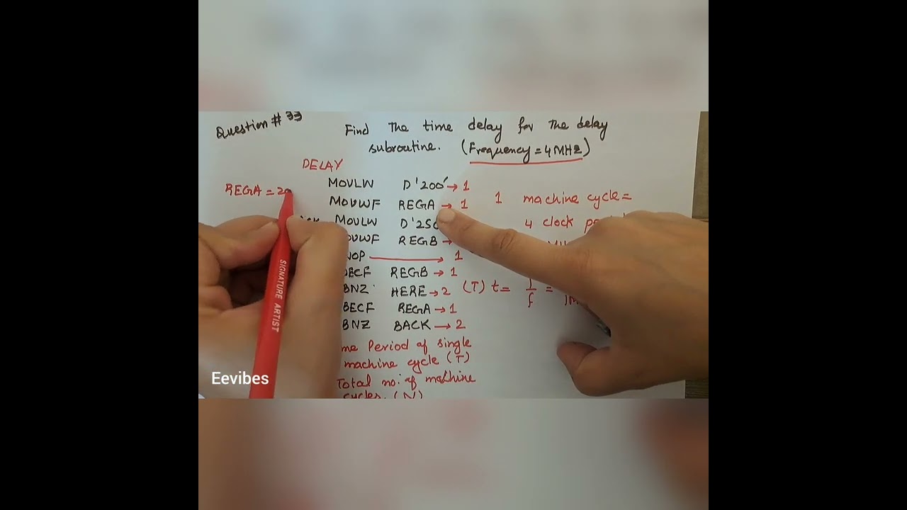 How to Calculate the Time Delay for a Routine in PIC Microcontroller #delay #picmicrocontroller