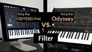 Video thumbnail for Korg Arp Odyssey vs. Korg Arp Odyssei for iPad - Filtro by Marcus Padrini