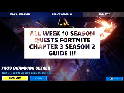 WEEK 10 SEASON QUESTS FORTNITE CHAPTER 3 SEASON 2  WEEK 10 CHALLENGES USE A MOUNTED TURRET TO DAMAGE