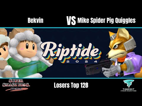 Bekvin (Ice Climbers) vs Mike Spider Pig Quiggles (Fox) - Melee Losers Top 128 - Riptide 2024