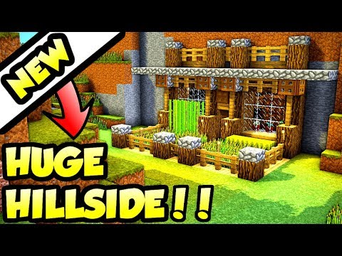 Minecraft Oversized Hillside Survival House Tutorial (How to Build) Video