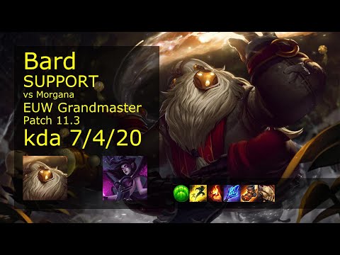 Bard Support vs Morgana - EUW Grandmaster 7/4/20 Patch 11.3 Gameplay