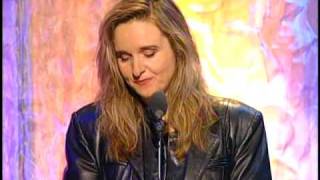 Melissa Etheridge inducts Janis Joplin Rock and Roll Hall of Fame inductions 1995