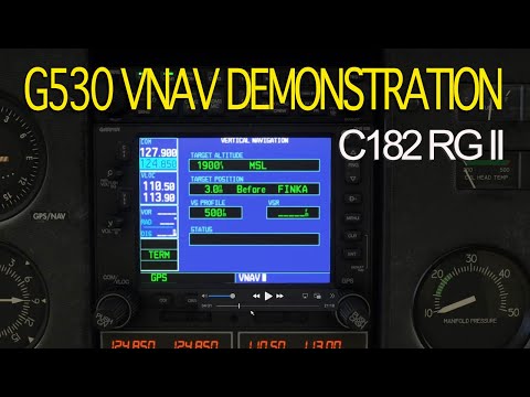 Demonstration of VNAV features of the G530/G430 in MSFS2020