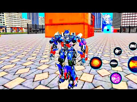 Optimus Prime Multiple Transformation Jet Robot Car Game - Android Gameplay