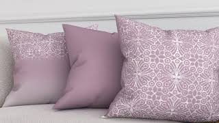 Декоративная подушка «942146» белый, розовый — видео о товаре