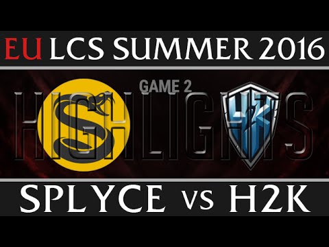 SPY vs H2K Game 2 Highlights - EU LCS Week 4 Day 1 Summer 2016 - Splyce vs H2K G2