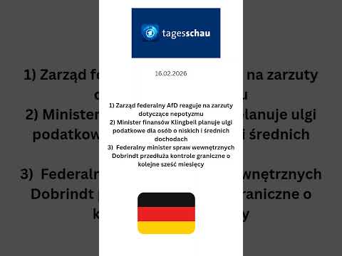 Niemiecki dziennik telewizyjny @tagesschau 16 lutego