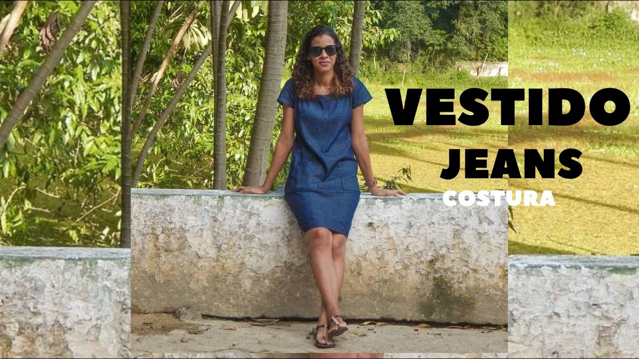 costurando VESTIDO JEANS (INSPIRADO NA INTERNET)