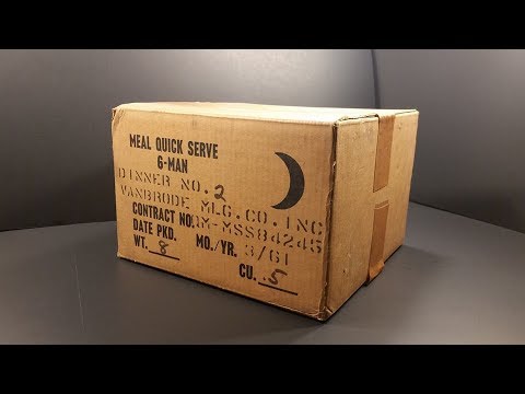 1961 Meal Quick Serve 6 Man MRE 7,200 Calorie Prototype Ration Review Meal Ready to Eat Testing
