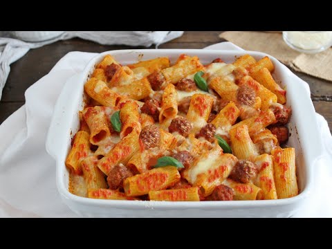 LA PASTA AL FORNO DELLA DOMENICA, timballo di maccheroni e polpettine