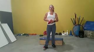 treino resistido com peso - atleta handebol