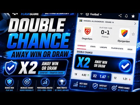 How To Predict Double Chance 1x X2 Using Flashscore