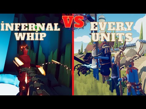 🏹İNFERNAL WHİP vs EVERY UNITS🗡🥵- Totally Accurate Battle Simulator - TABS