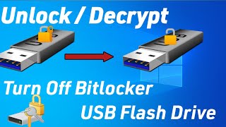 How to decrypt password protected USB flash drive and restore data with BitLocker.
