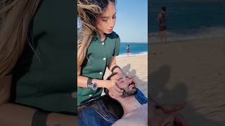 🌅💆🏻‍♂️ Sunset beach massage in Brazil is ultimate bliss #asmr #relaxing #outdoor #sea #cupping