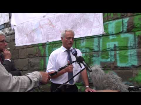 Ministerbesuch an der Leverkusener Autobahnbrücke (23.07.2013)