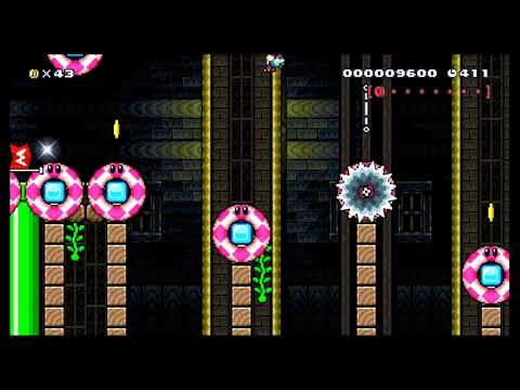 Treacherous Bumpers Returns by Chase ~ WORLD RECORD! - SUPER MARIO MAKER - NO COMMENTARY 1bf