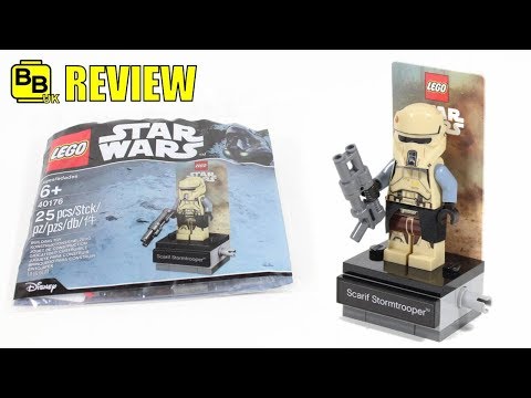 LEGO STAR WARS SCARIF TROOPER MINIFIGURE 40176 POLYBAG REVIEW Video