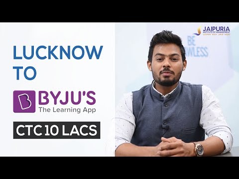 Lucknow to BYJU'S - Success story of Shivam Agarwal, Jaipuria Institute of Management