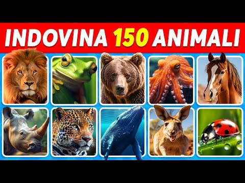 Indovina 150 Animali in 3 Secondi 🦁🐼🐵 | FACILE a IMPOSSIBILE