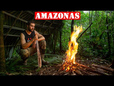 Bivouac in the Amazon with a survival shelter