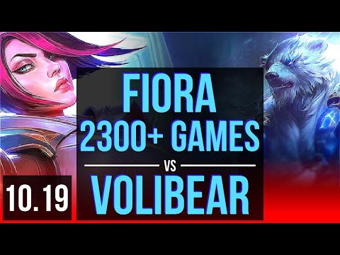 FIORA vs VOLIBEAR (TOP) | 2300+ games, 1.2M mastery points | KR Diamond | v10.19