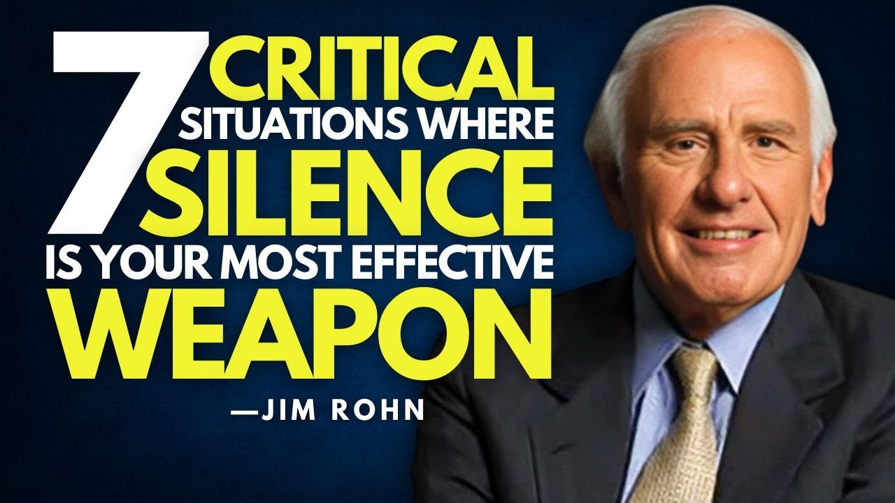 7 CRITICAL SITUATIONS WHERE SILENCE IS YOUR MOST EFFECTIVE WEAPON- Jim Rohn Motivation