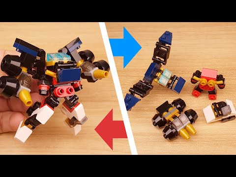 LEGO brick transformer robot tutorial Extremmmer (similar to ninja ultra combo mech) #LEGO #レゴ合体ロボ