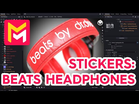 Maverick Render Product Viz Stickers Beats Headphones