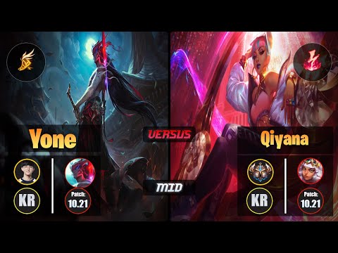 Naehyun YONE (Mid) [Fleet Footwork] VS QIYANA - Challenger KR Patch 10.21