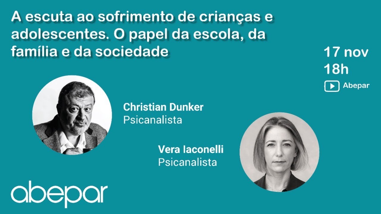 A escuta ao sofrimento de crianças e adolescentes. O papel da escola, da família e da sociedade