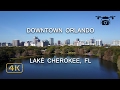 Downtown Orlando Over Lake Cherokee Park 4K Florida