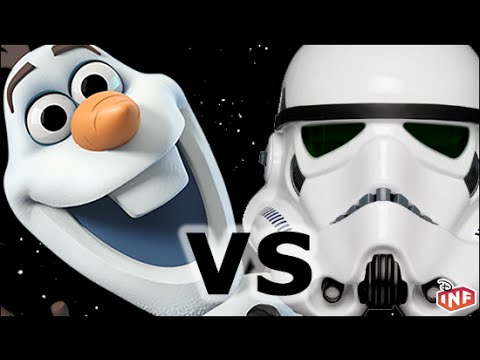 Olaf vs Star Wars Imperial Troopers Disney Infinity