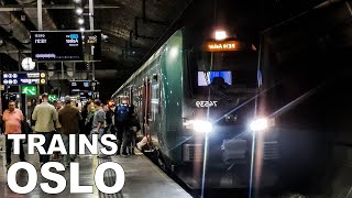 🇳🇴 Suburban and Mainline Trains Running Through Oslo - Compilation (2022) (4K)