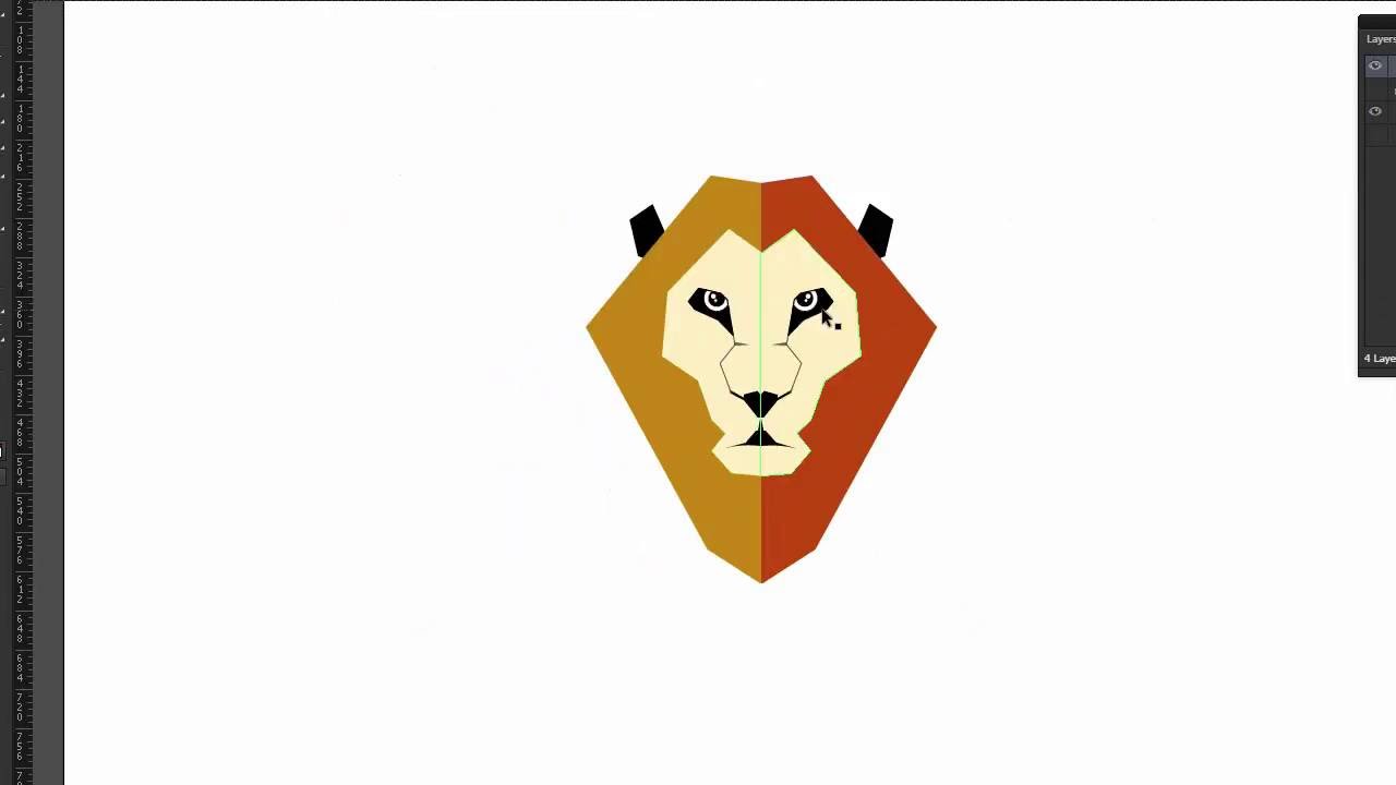Lion Flat Design Vector