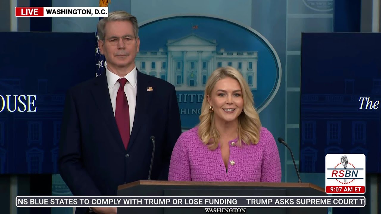 FULL SPEECH: Karoline Leavitt Holds a Press Briefing with Treasury Secretary Scott Bessent - 4/29/25
