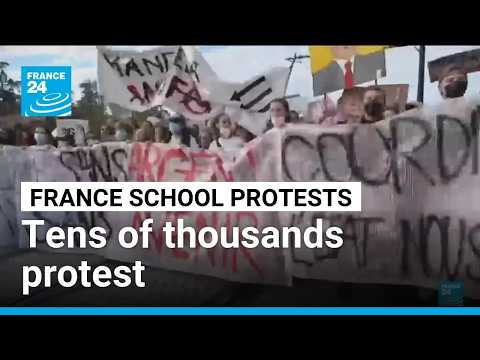Tens of thousands demand better education in demonstrations across France