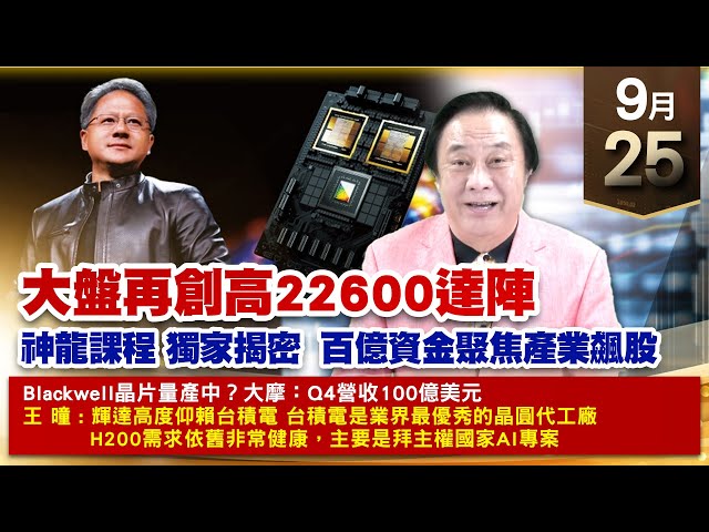 【財經至尊】王曈 0925《【大盤再創高22600達陣】》南俊⊕千附精密⊕，台積電、高力創新高，今天發出今年第54個紅包｜【光學王+元宇宙王+安控王+IC設計王】加入line@ king5588