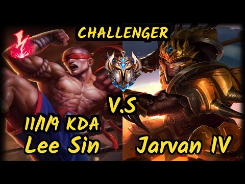 Tarzan (LEE SIN) vs JARVAN IV - 11/1/9 KDA JUNGLE CHALLENGER GAMEPLAY - KR