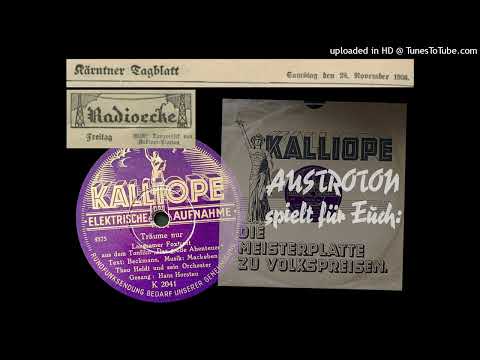 Theo Heldt u. s. Orch., Erwin Hartung (voc): Träume nur - Langsamer Foxtrot (Berlin 1937)