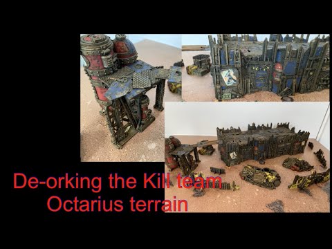 kill team octarius terrain , de-orked converted and painted , necromunda + 40k