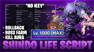 Shindo Life Script - NO KEY - Rollback, Infinite Spins, Boss Farm, Scroll Farm, Kill Aura & more