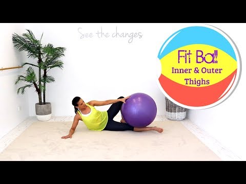 Exercise Ball Stability Ball Workout - BARLATES BODY BLITZ Fit Ball Inner and Outer Thighs