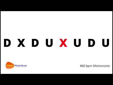 Down - Down Up - Up Down Up Rhythm | D-DU-UDU | 60 BPM | Guitar-Ukulele Practice Track | Metronome