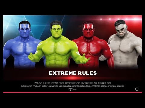 WWE 2K19 - Hulk vs Red Hulk vs Blue Hulk vs Grey Hulk - Digital Comics, Marvel Legends, Epic Battle