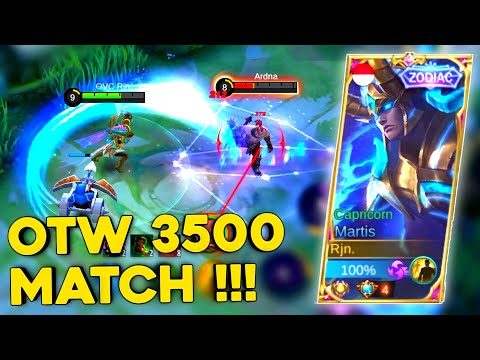 MARTIS TEROS SAMPE BOSEN! OTW 3500 MATCH MARTIS! | GAMEPLAY TOP GLOBAL MARTIS INDONESIA - MLBB