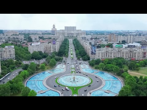 Palace of Parliament Bucharest - Unirii Square fountains 2023