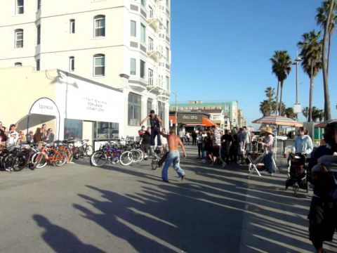 Man on a Bike. Venice Beach